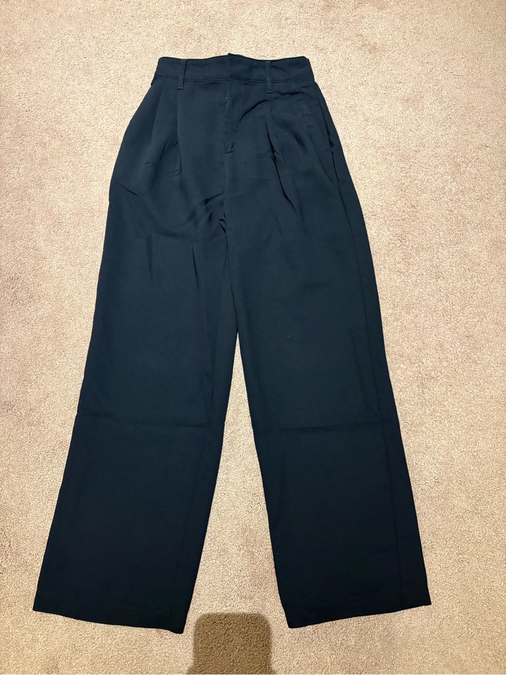 GAP Black High-Waist Wide-Leg Trousers size 0